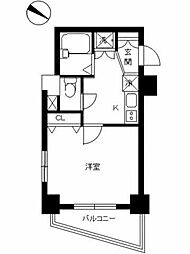 スカイコート後楽園壱番館 1Kの間取図画像