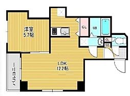 メゾン ド シエルVIII 7階1LDKの間取り