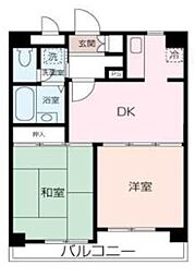 ビュークレスト戸塚 2DKの間取図画像