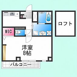エヌエムスワサントオンズノース 1Kの間取図画像
