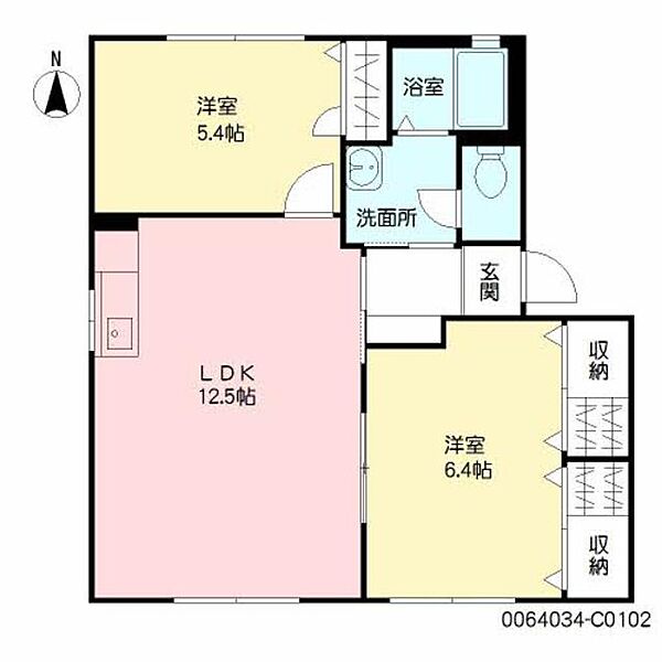 ドミール・ド・エル　Ｃ棟 C0102｜佐賀県佐賀市兵庫南１丁目(賃貸アパート2LDK・1階・54.81㎡)の写真 その2