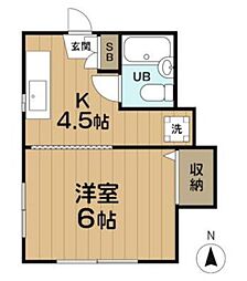MOA 1Kの間取図画像