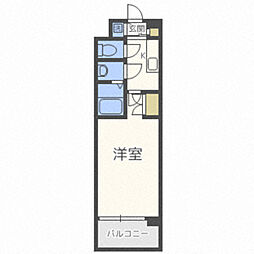 フィンリー大濠ベイウエスト 1Kの間取図画像