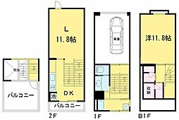 10.9ktokyo 1LDKの間取図画像