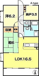 ルネスけやき台 2SLDKの間取図画像