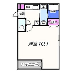 フジパレス堺浅香 1Kの間取図画像