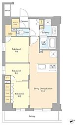 AIFLAT杉並高井戸 3LDKの間取図画像