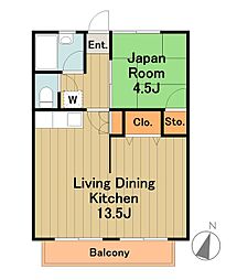 ビラY.S. 1LDKの間取図画像