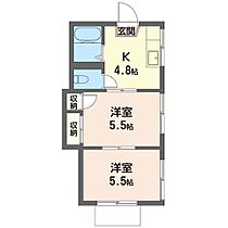 ダイヤコーポ 00202 ｜ 神奈川県大和市上草柳２丁目4-15（賃貸アパート2K・2階・32.00㎡） その2