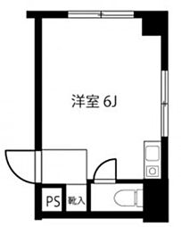 スカイコート池袋4 1階ワンルームの間取り
