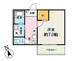 （仮称）キャメル所沢狭山ヶ丘3C 3階1Kの間取り