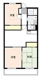 第五千代田マンション 3階3DKの間取り