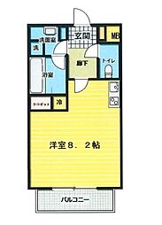 クオリアテラス門前仲町 1Kの間取図画像