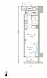 Urbanex森下2 1DKの間取図画像