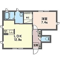 ボナールＡ 00101 ｜ 群馬県伊勢崎市境下渕名字中宿2732-3（賃貸アパート1LDK・1階・49.05㎡） その2