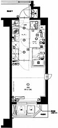 ラ・エテルノ東雪谷 1Kの間取図画像