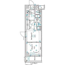 ラフィスタ新小岩III 1階2Kの間取り