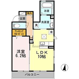 サンロイヤル 1LDKの間取図画像