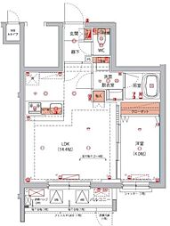 東京八広THESKYレジデンス 1LDKの間取図画像