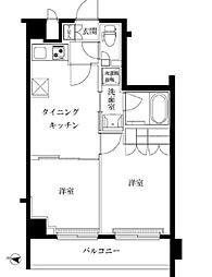 ルーブル志村坂上 4階2DKの間取り