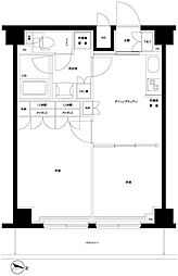 ルーブル墨田立花 4階2DKの間取り
