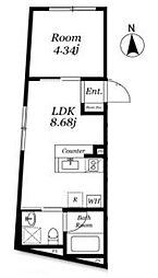 AlettaNogata 1LDKの間取図画像