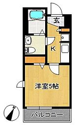プレジオ鷺沼 1Kの間取図画像