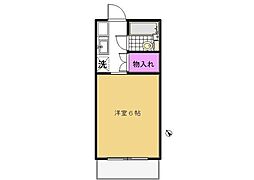 京王ハイツ 1階1Kの間取り