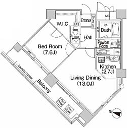 ミレニアムガーデンコート 1LDKの間取図画像