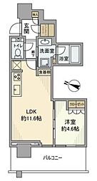 URAWA THE TOWER 1LDKの間取図画像