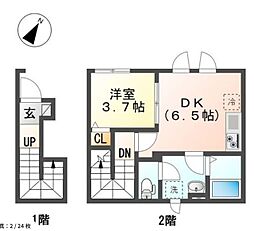 アーバンハウス小島 1DKの間取図画像