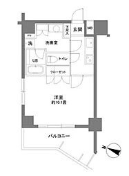 カスタリア大塚2 9階1Kの間取り