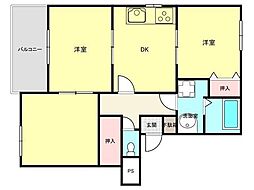 サンシャインヒル 3DKの間取図画像