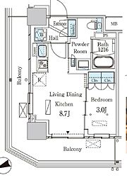間取図画像 1LDK