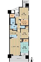 JR総武線 錦糸町駅 徒歩9分の賃貸マンション 2階3LDKの間取り