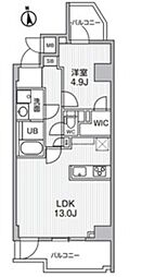 S-RESIDENCE千住大橋broad 1LDKの間取図画像