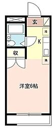 パティーナ西浦和2 ワンルームの間取図画像