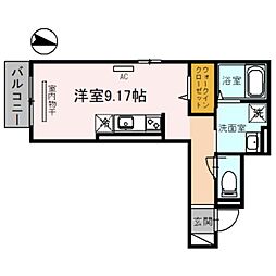 スカイコート鶴橋 ワンルームの間取図画像