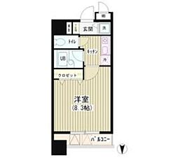 アクアコート 1Kの間取図画像
