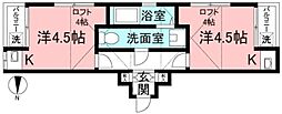 セイワハイツ・1 2Kの間取図画像