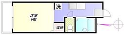 ハイムサンフラワー ワンルームの間取図画像