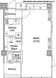 エルスタンザ代官山 9階1Kの間取り