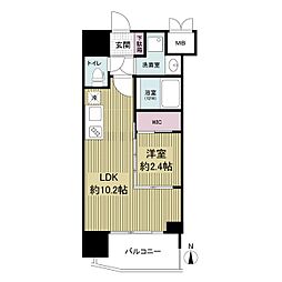 Osaka Metro長堀鶴見緑地線 松屋町駅 徒歩6分の賃貸マンション 4階1LDKの間取り