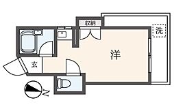 久我山フラット 5階ワンルームの間取り