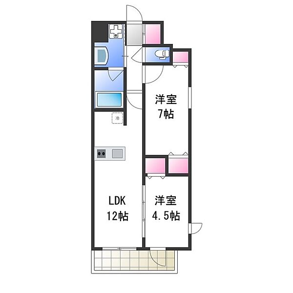 リアライズ花園町駅前 ｜大阪府大阪市西成区梅南１丁目(賃貸マンション2LDK・9階・47.00㎡)の写真 その2