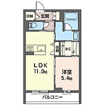 ユーフォネス 00201 ｜ 群馬県伊勢崎市今泉町１丁目21-7（賃貸マンション1LDK・1階・44.00㎡） その2