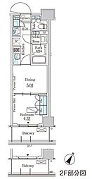 ParkAxis横濱大通り公園 1DKの間取図画像