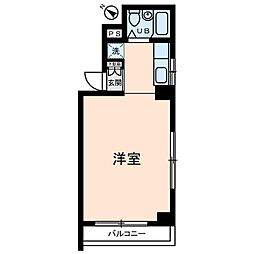 メゾン丸十 5階ワンルームの間取り