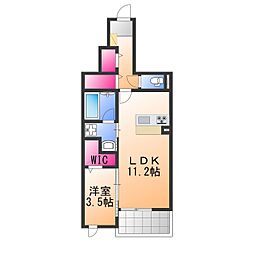 仮称)金岡町プロジェクト工事 1LDKの間取図画像