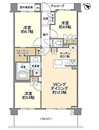 ラ・青葉台コルティーレ 3LDKの間取図画像